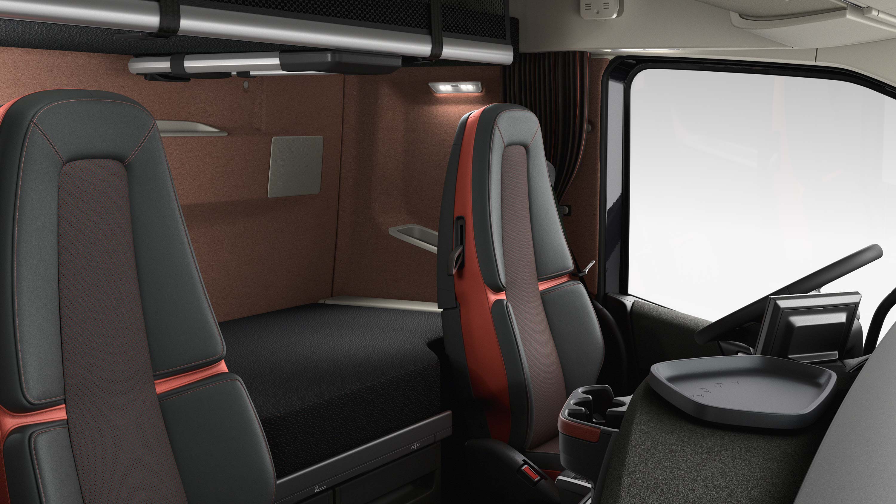 Volvo FH16 nabízí pohodlné zařízení pro odpočinek.