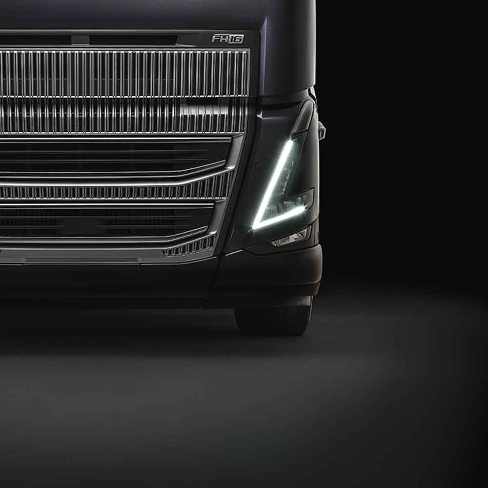 Detail světlometu modelu Volvo FH16